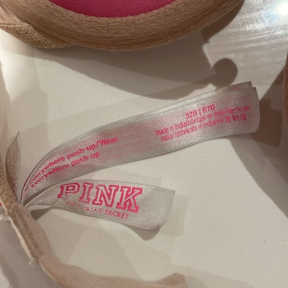 32B Lot of 2 PINK Wear Everywhere Push-up Bra Smooth Marzipan (Cream) - Picture 7 of 8